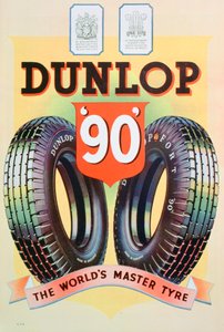 Reklama na pneumatiky Dunlop 90, 1935 od Unbekannt