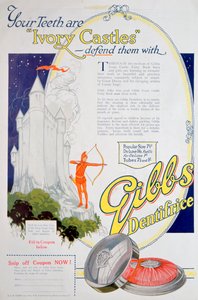 Reklama na Gibbs Solid Dentifrice, 1922 od Unbekannt