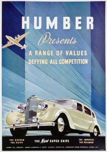 Reklama na vozy Humber, 1938 od Unbekannt