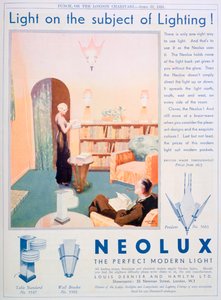 Reklama na svítidla Neolux, 1931 od Unbekannt