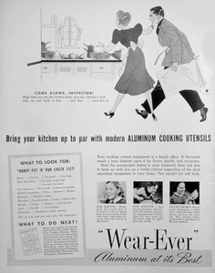 Reklama na hliníkové kuchyňské náčiní Wear-Ever, 1939 od Unbekannt