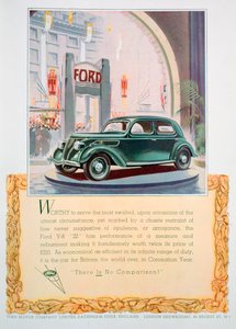 Reklama na motorový vůz Ford V8 22, 1937 od Unbekannt