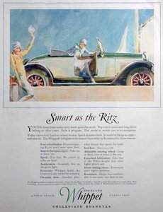Reklama na auto Overland Whippet Collegiate Roadster, 1927 od Unbekannt