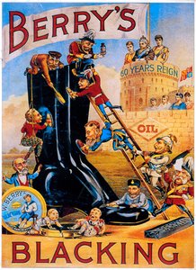 Reklama na lesk na boty Berrys, 1887 od Unbekannt