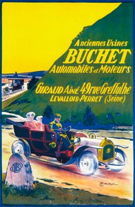 Reklama na vozy Buchet, c1910 od Unbekannt