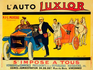Inzerát na vozy Luxior, c1912-1914 od Unbekannt