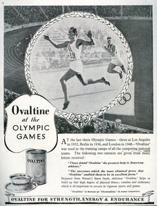 Reklama pro Ovaltine na olympijských hrách v Londýně 1948 (litho) od Unbekannt