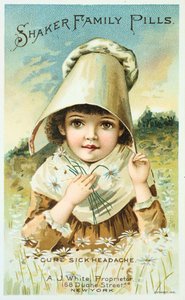 Reklama na Shaker Family Pills, 1891 od Unbekannt