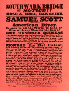 Reklama na kaskadérské show od Samuela Scotta, 1840, 1948. od Unbekannt