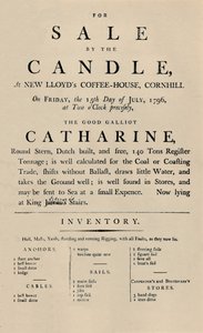Reklama na prodej Candle u Lloyds, 1796, 1928 od Unbekannt