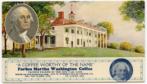 Reklamní karta pro Forbes Martha Washington Coffee od Unbekannt