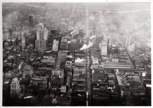 Letecký pohled na Philadelphii, Pennsylvania, USA, ze Zeppelinu, 1928 1933 od Unbekannt