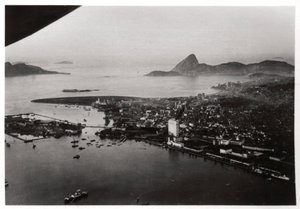 Letecký pohled na Rio de Janeiro, Brazílie, ze Zeppelinu, 1930 1933 od Unbekannt