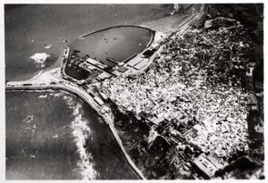 Letecký pohled na Tanger, Maroko, ze Zeppelinu, 1930 1933 od Unbekannt