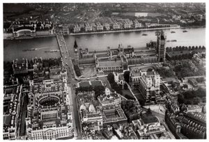Letecký pohled na Westminster, Londýn, ze Zeppelinu, 1931 1933 od Unbekannt