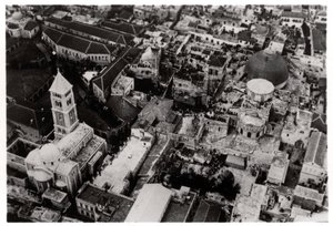Letecký pohled na kostel Božího hrobu, Jeruzalém, Palestina, ze Zeppelinu, 1931 1933 od Unbekannt