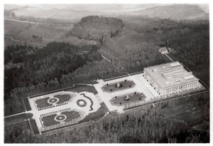 Letecký pohled na palác Herrenchiemsee, Bavorsko, Německo, ze Zeppelinu, c1931 1933 od Unbekannt