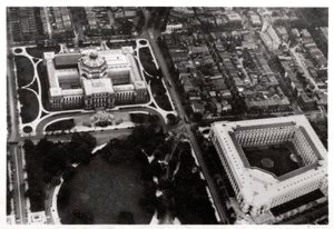 Letecký pohled na Kongresovou knihovnu, Washington DC, USA, ze Zeppelinu, 1928 1933 od Unbekannt