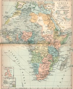 Afrika Politická, c1902, 1903 od Unbekannt