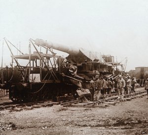Africké jednotky a těžké dělostřelectvo, Champagne, severní Francie, c1914-c1918 od Unbekannt