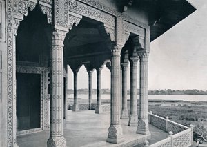 Agra. Balkon Jasmínové věže, c1910. od Unbekannt