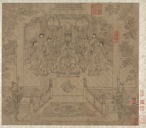 Album taoistických a buddhistických témat: Procesí taoistických božstev: List 1, 1200. od Unbekannt