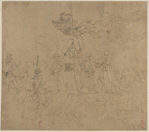 Album taoistických a buddhistických témat: Procesí taoistických božstev: List 6, 1200. od Unbekannt