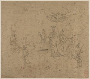 Album taoistických a buddhistických témat: Procesí taoistických božstev: List 8, 1200. od Unbekannt