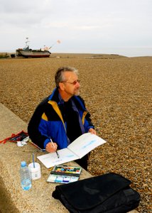 Aldeburgh beach - akvarel od Unbekannt