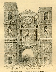 Aldersgate, 1670, c1872. od Unbekannt