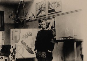 Alexandra Exter ve svém pařížském studiu. od Unbekannt