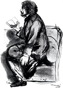 Alfred Tennyson, první baron Tennyson 1809-1892, anglický básník, 1855 od Unbekannt