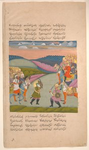 Ali a Omar na bitevním poli, Folio z Hamla-yi Haidari, ca. 1820. od Unbekannt