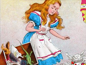 Alice se opět zvětšovala, c1900. od Unbekannt