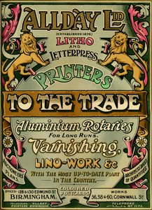 Allday Ltd - reklama, 1907 od Unbekannt