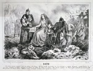 Alegorická karikatura, francouzsko-pruská válka, 1870-1871 od Unbekannt