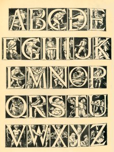 Abecední design pro dlaždice, 1864, 1881. od Unbekannt