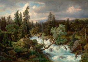 Alpská bystřina od Unbekannt