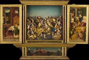 Oltářní obraz s výjevy ze života Panny Marie, Němec, 1548. od Unbekannt