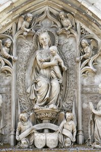 Amboise Castle Chapel Tympanum : Panna a dítě, Amboise, Francie od Unbekannt