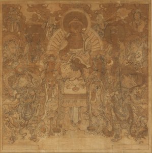 Shromáždění Amitábhy Buddhy v Západním ráji, konec 18.-začátek 19. století. od Unbekannt