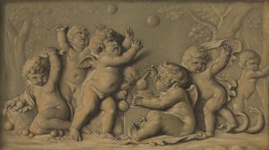 Amorini ve hře jeden z páru, 1770-90. od Unbekannt