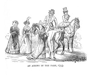 An Airing in the Park, 1793, c1870 od Unbekannt