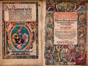 An Early Autograph Album: A Hauspostill z děl Martina Luthera, c1550 od Unbekannt