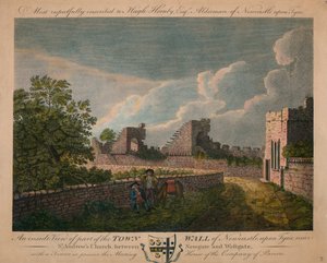 Vnitřní pohled na městskou zeď Newcastle upon Tyne, c1760-90. od Unbekannt