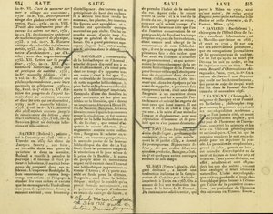 Popis Clauda Marina Saugraina, strýce Antoina Saugraina, 15. února 1735 od Unbekannt