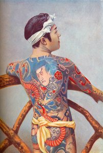 Důkladně potetovaný Japonec, 1902 od Unbekannt