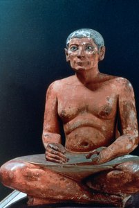 Staroegyptská postava sedícího písaře, 25.–24. století před naším letopočtem od Unbekannt