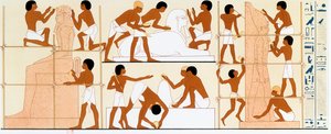 Starověcí egyptští sochaři pracující na sochách, c1842-1845 od Unbekannt