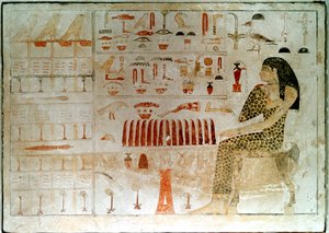 Starověká egyptská stéla s hieroglyfy, 27.-25. století před naším letopočtem od Unbekannt